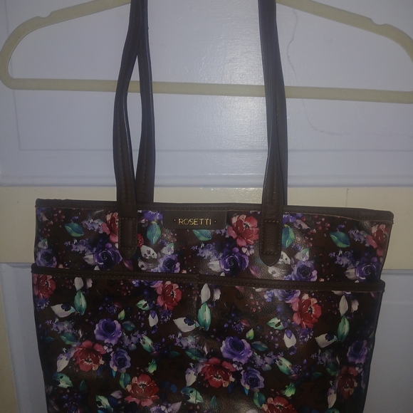 Rosetti Handbags - Rosetti Floral Brown Tote Bag